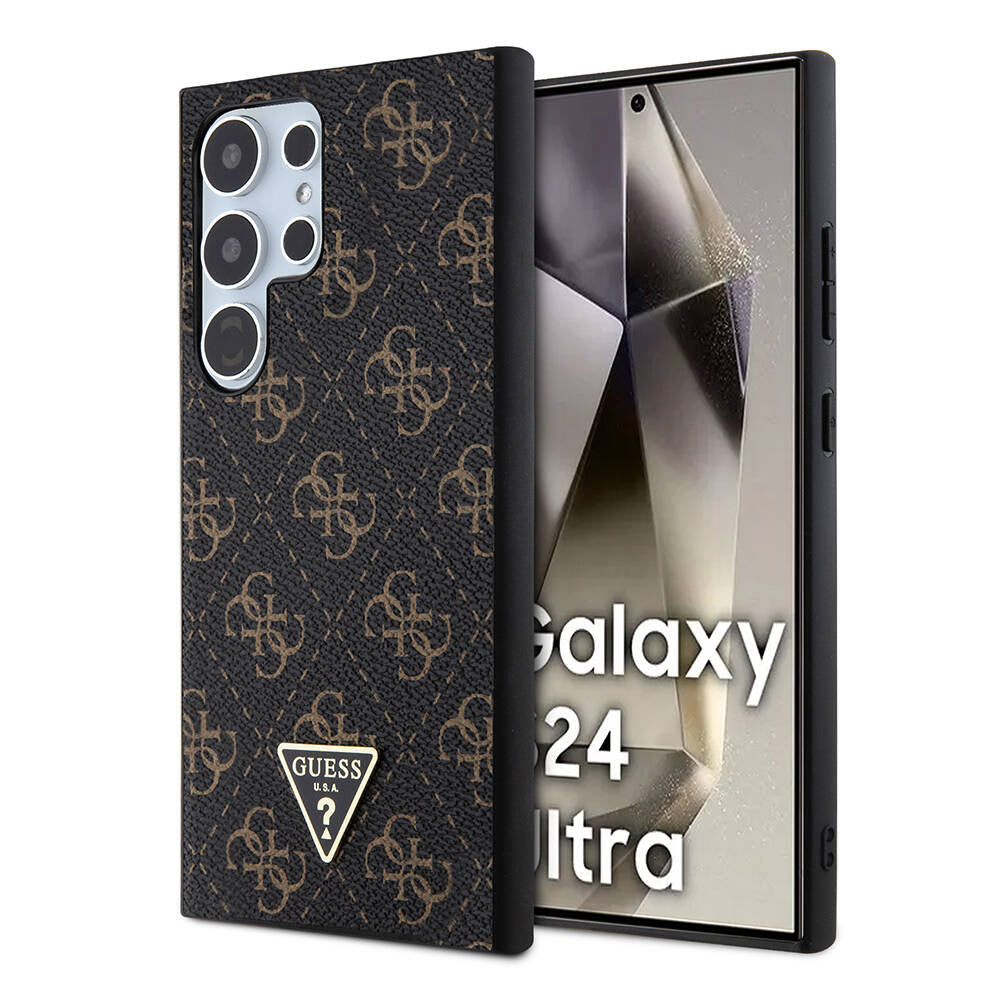 Guess Galaxy S24 Ultra Orjinal Lisanslı PU Üçgen Logo 4G Desenli Kılıf Guess Galaxy S24 Ultra Orjinal Lisanslı PU Üçgen Logo 4G Desenli Kılıf